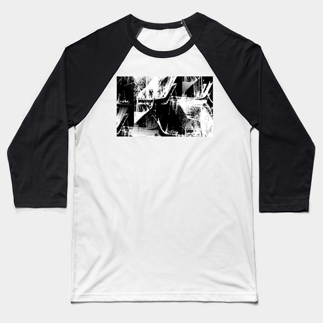 Introspection-Black and White Baseball T-Shirt by born30